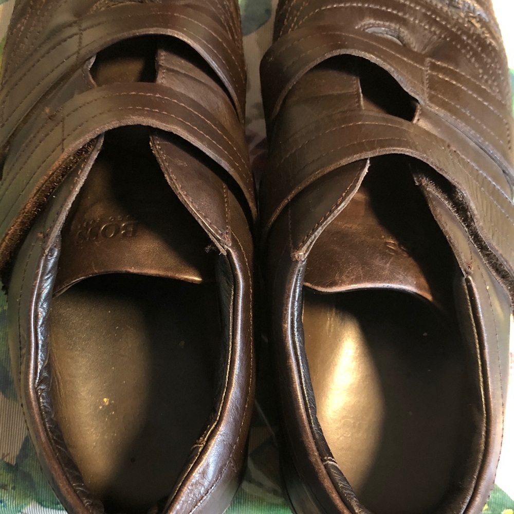 Hugo BOSS Dark Brown Leather Shoes made in Italy